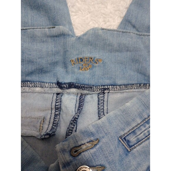 Lee Riders Jean Shorts Women’s Sz 7/8M Bermuda Blue Denim Botton And Zipper - Picture 6 of 12
